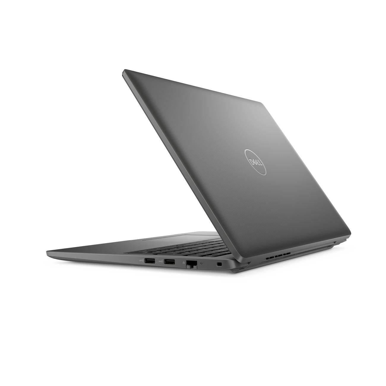 Vista posteriore del Dell Latitude 3550 i7 con cover grigia, laptop professionale con prestazioni elevate e design robusto. Vista posteriore del Dell Latitude 3550 i7 con cover grigia, laptop professionale con prestazioni elevate e design robusto.
